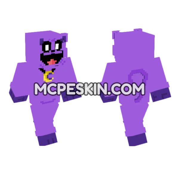 CatNap Smiling Critters Plush Minecraft Bedrock skin, front and back