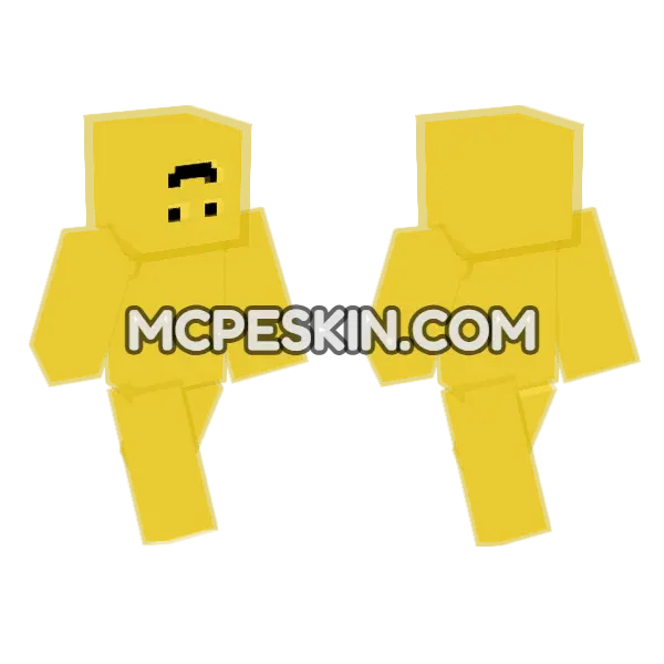 Cell Shaded Smiley Minecraft Bedrock skin, front and back