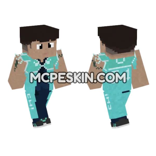 Chano Charpentier Tan Bionica Minecraft Bedrock skin, front and back