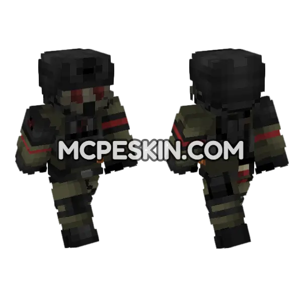 Chaos Insurgency Soldier Minecraft Bedrock skin, front and back