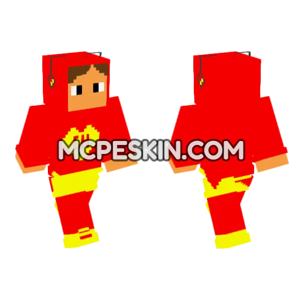 Chapolin Colorado Costume Minecraft Bedrock skin, front and back