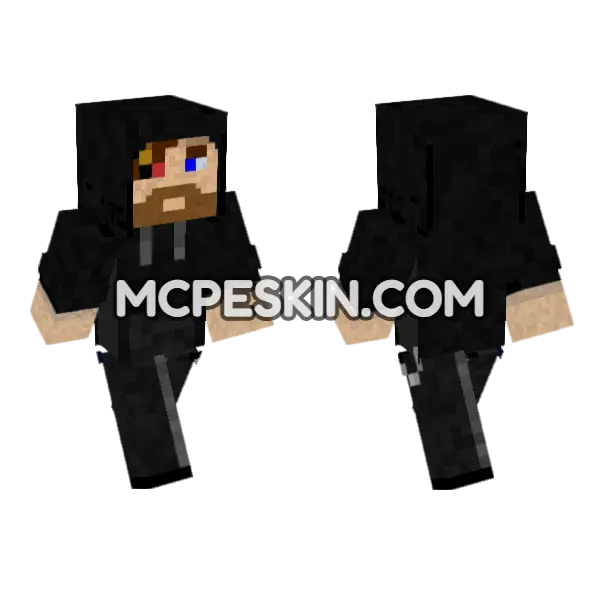 Charge Desland Hood Minecraft Bedrock skin, front and back