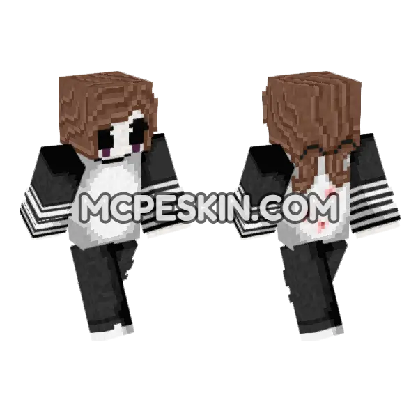 Charlotte Emily FNAF 2 Minecraft Bedrock skin, front and back