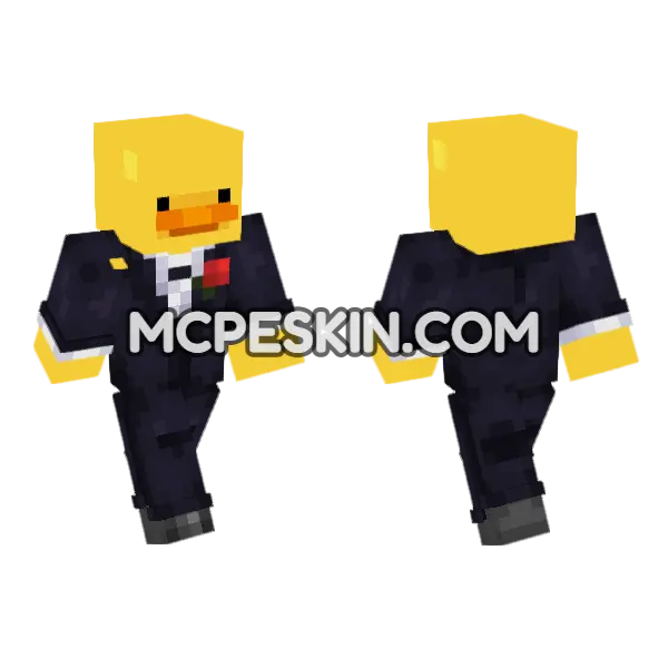 Cheese Suit Skin Minecraft Bedrock skin, front and back