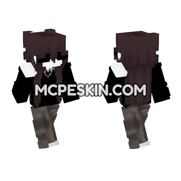 Cherry 6790153 Minecraft Bedrock skin, front and back