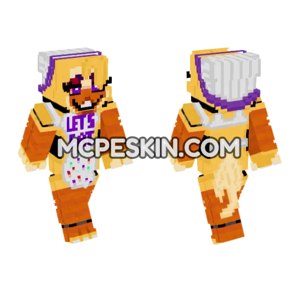 Chica 6763157 Minecraft Bedrock skin, front and back