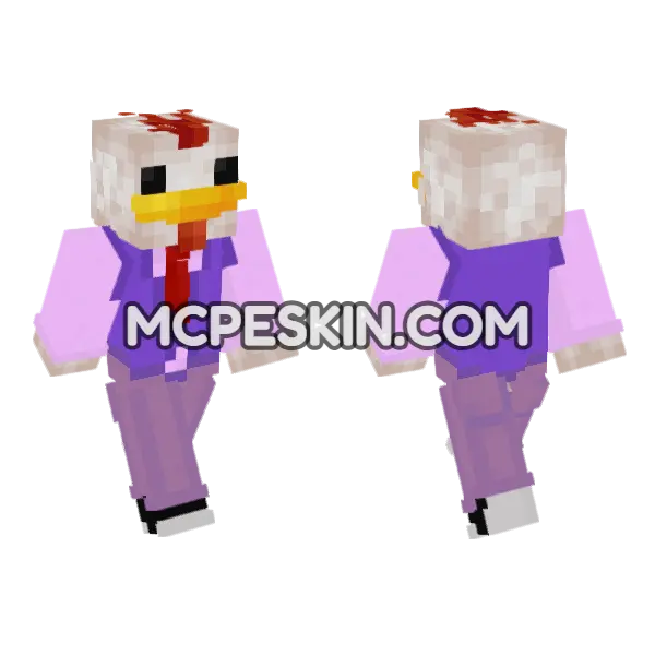 Chicken Skin Minecraft Bedrock skin, front and back