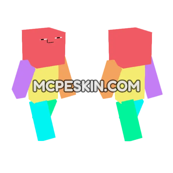 Chillcolors Outfit Minecraft Bedrock skin, front and back