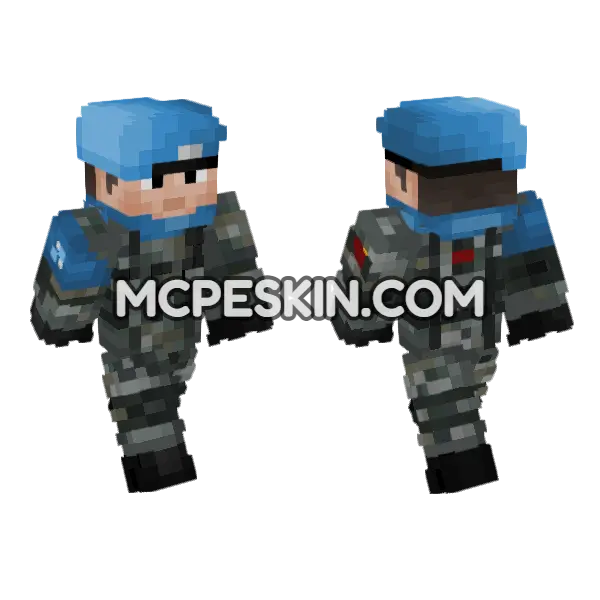 China Peoples Liberation Army Soldier Minecraft Bedrock skin, front and back
