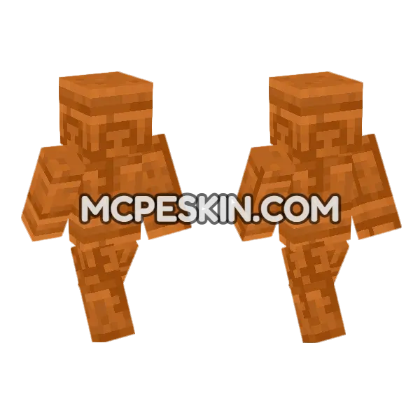 Chiseled Red Sandstone Minecraft Bedrock skin, front and back