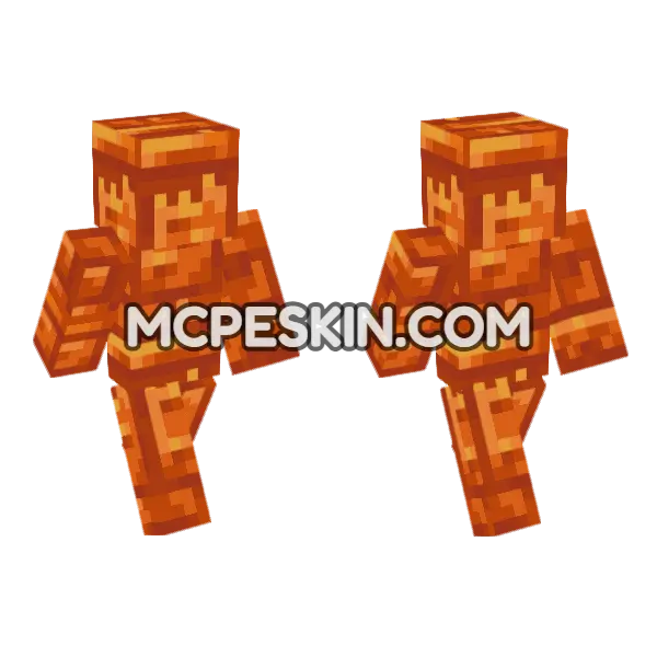 Chiseled Resin Bricks Minecraft Bedrock skin, front and back