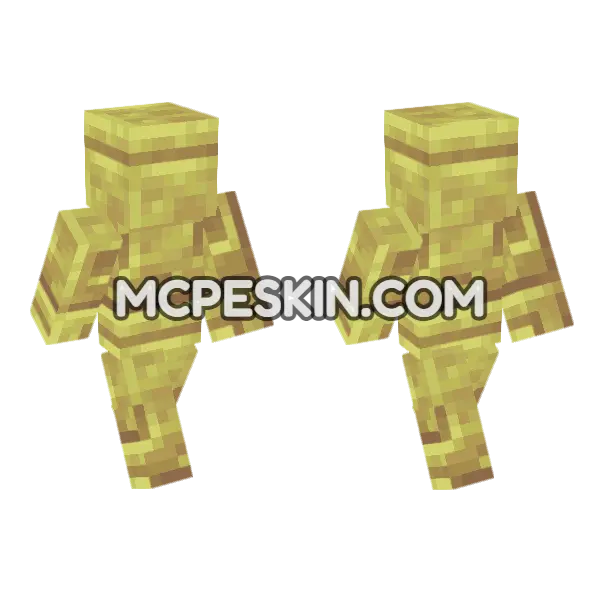 Chiseled Sulfur Minecraft Bedrock skin, front and back