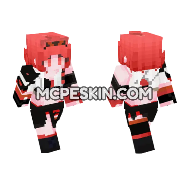 Chixia HD Minecraft Bedrock skin, front and back