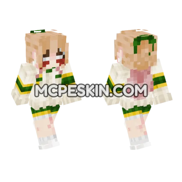 Chrissy Wake Up Minecraft Bedrock skin, front and back