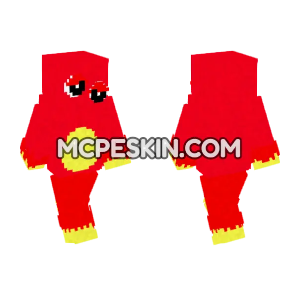 Chum Chompkins Eye Lids Minecraft Bedrock skin, front and back