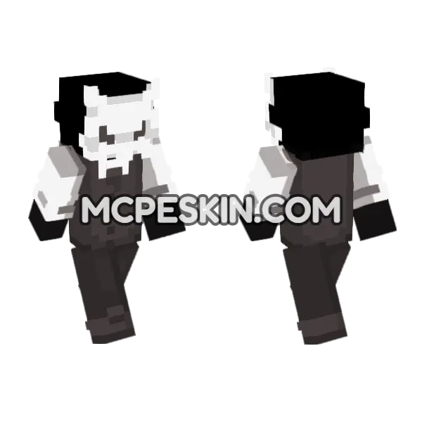 Cinder Skin Minecraft Bedrock skin, front and back