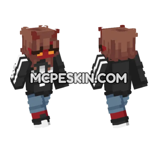 Cindy The Demon Minecraft Bedrock skin, front and back