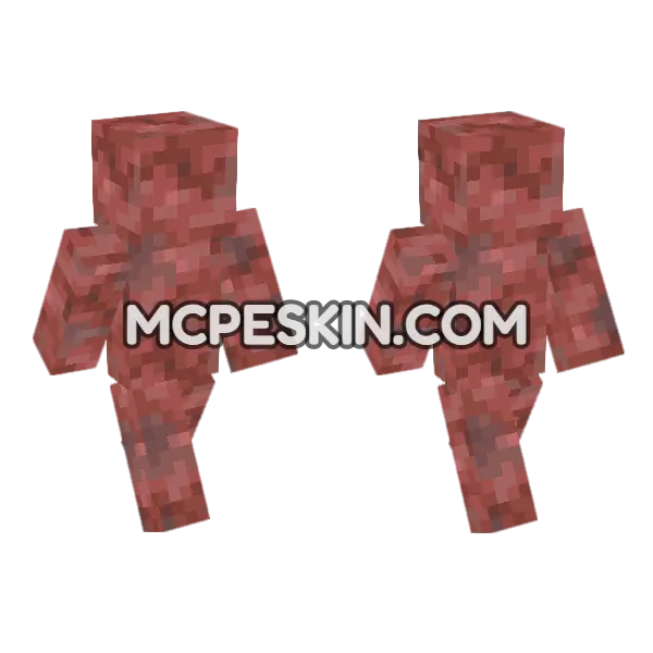 Cinnabar Skin Minecraft Bedrock skin, front and back