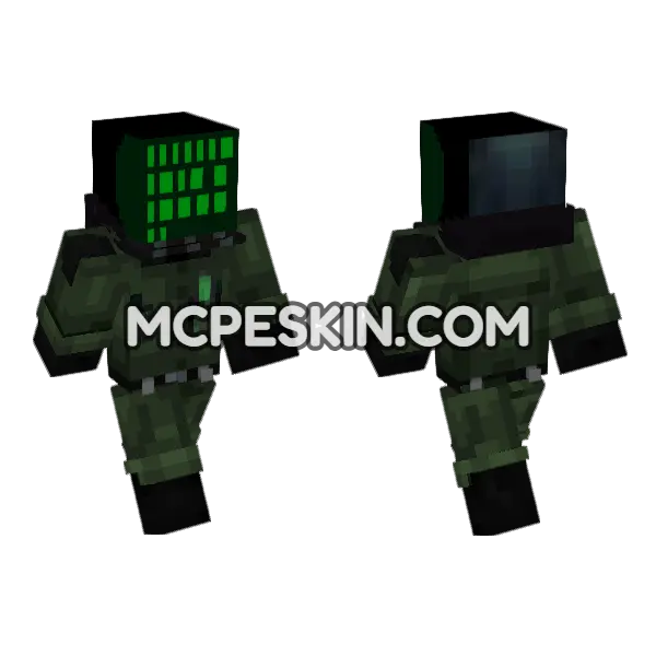 Cipher Skin Minecraft Bedrock skin, front and back