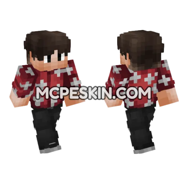 Civilian Skin V6 Minecraft Bedrock skin, front and back
