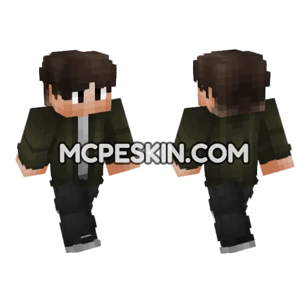 Civilian Skin V7 Minecraft Bedrock skin, front and back