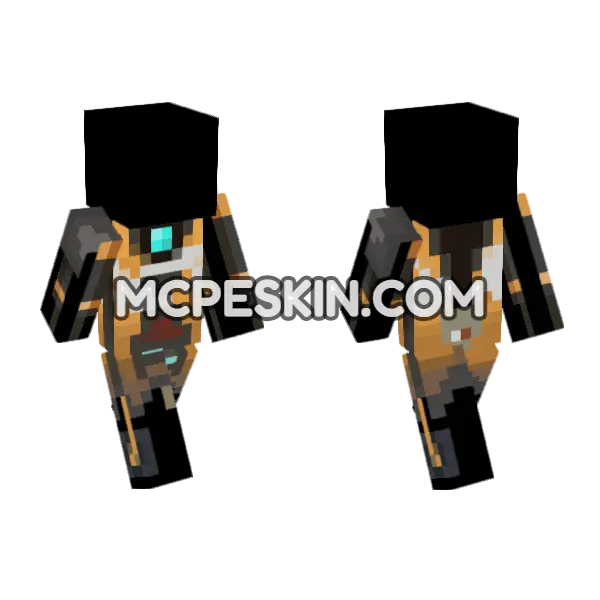 Claptrap Skin Minecraft Bedrock skin, front and back