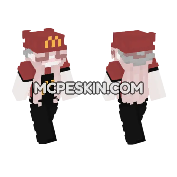 Clara McDonald's Outfit Minecraft Bedrock skin, front and back
