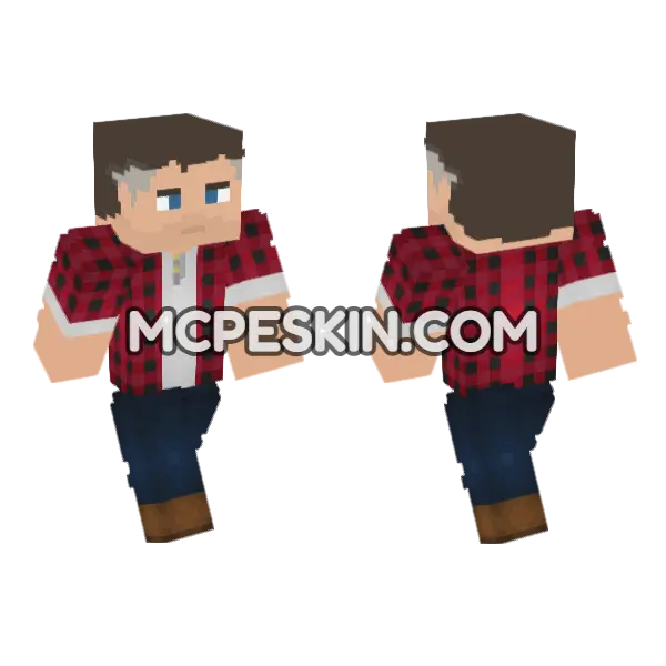 Clark Kent Smallville Crisis Minecraft Bedrock skin, front and back