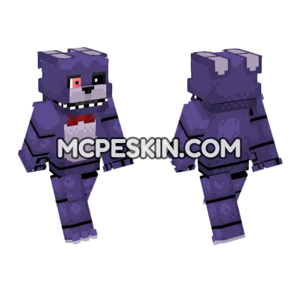 Classic Bonnie 2022 Minecraft Bedrock skin, front and back