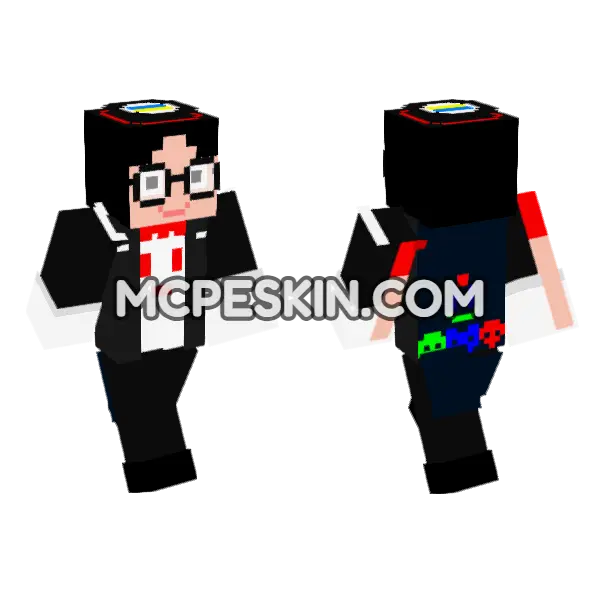 Cleo Mickey Mouse Magician Tux Minecraft Bedrock skin, front and back