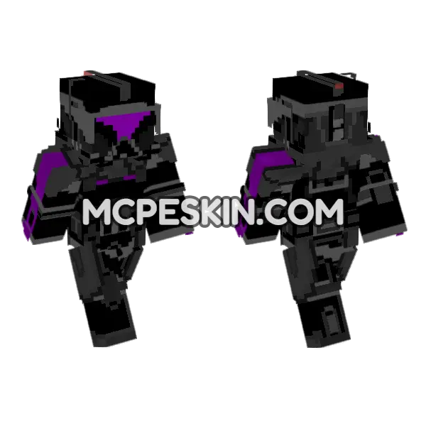 Clone Captain Ender Phase I Minecraft Bedrock skin, front and back