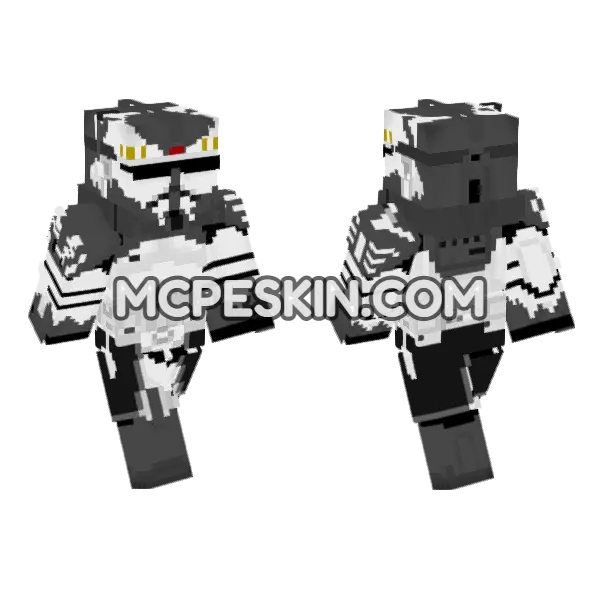 Clone Commander Wolffe Star Wars Minecraft Bedrock skin, front and back