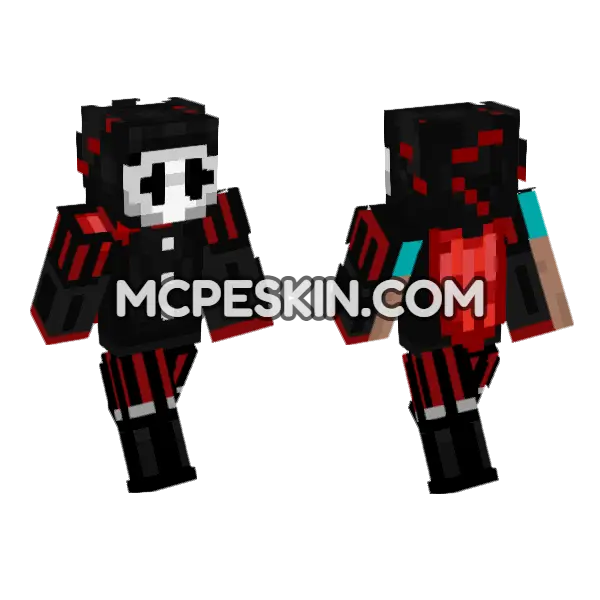 Clownpierce Skin Minecraft Bedrock skin, front and back