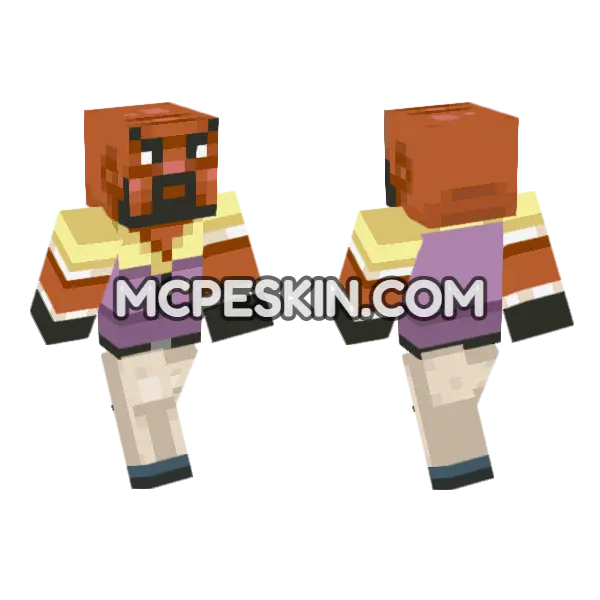 Coach Skin Minecraft Bedrock skin, front and back