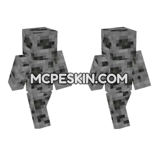 Coal Ore Skin Minecraft Bedrock skin, front and back