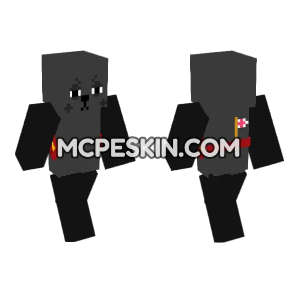 Coal Standing Minecraft Bedrock skin, front and back