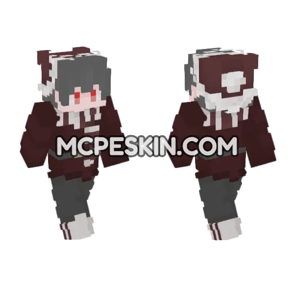 Cobalt Carnage Minecraft Bedrock skin, front and back