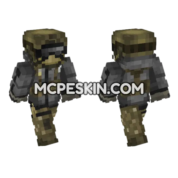Cod Roach 2009 Minecraft Bedrock skin, front and back