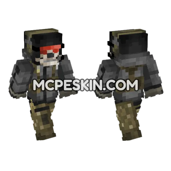 Cod Simon Riley 2009 Minecraft Bedrock skin, front and back