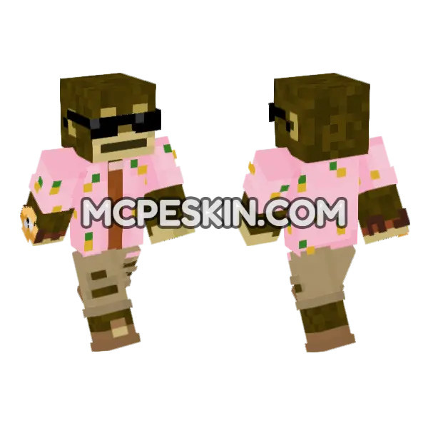 Coinmonke Minecraft Bedrock skin, front and back