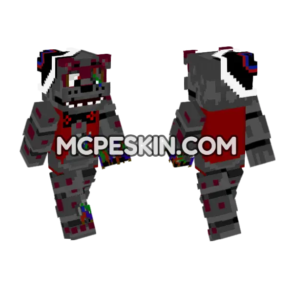Cola Freddy Dismantled Minecraft Bedrock skin, front and back