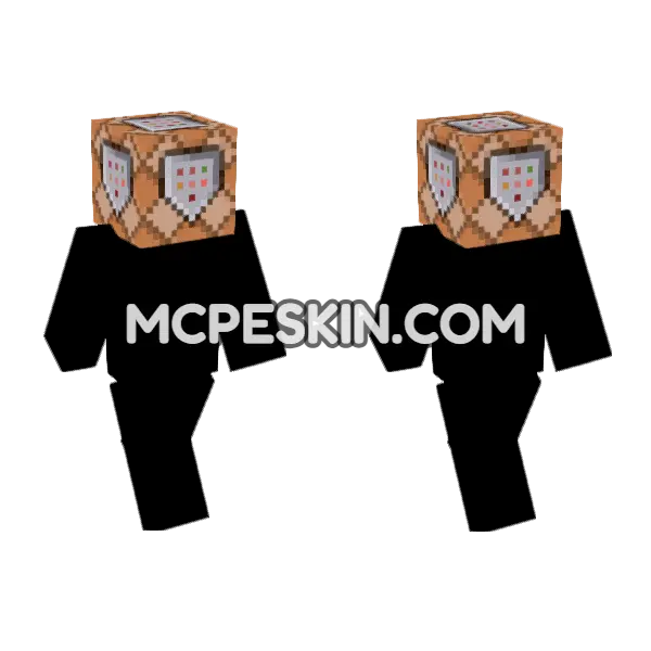 Command Block Skin Minecraft Bedrock skin, front and back