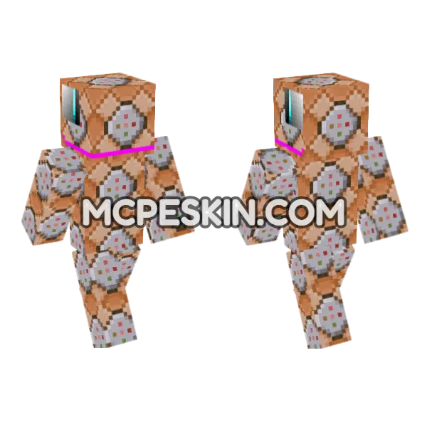 Command Raptor Skin Minecraft Bedrock skin, front and back