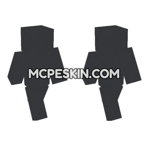 Concrete Gray Minecraft Bedrock skin, front and back