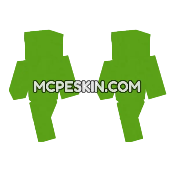 Concrete Lime Minecraft Bedrock skin, front and back