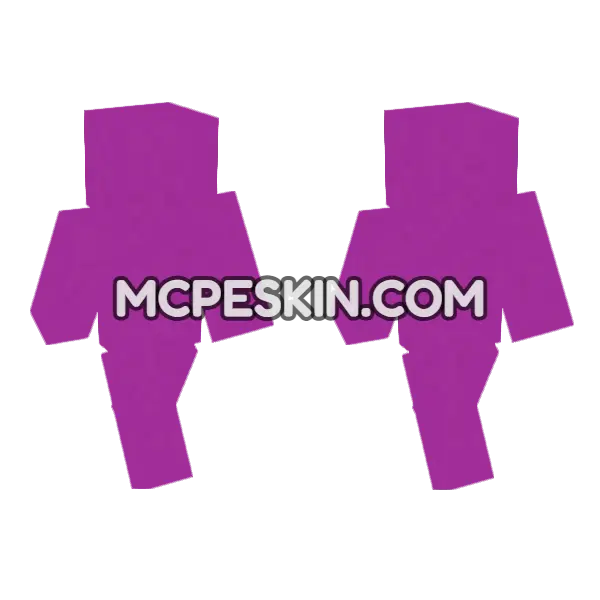 Concrete Magenta Minecraft Bedrock skin, front and back