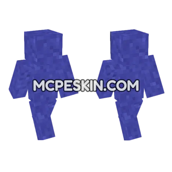 Concrete Powder Blue Minecraft Bedrock skin, front and back