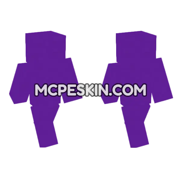 Concrete Purple Minecraft Bedrock skin, front and back