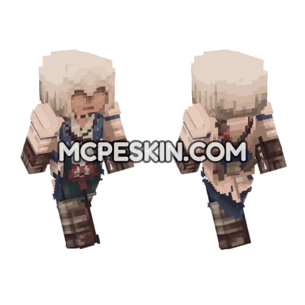 Connor Kenway Assassin S Creed III Minecraft Bedrock skin, front and back