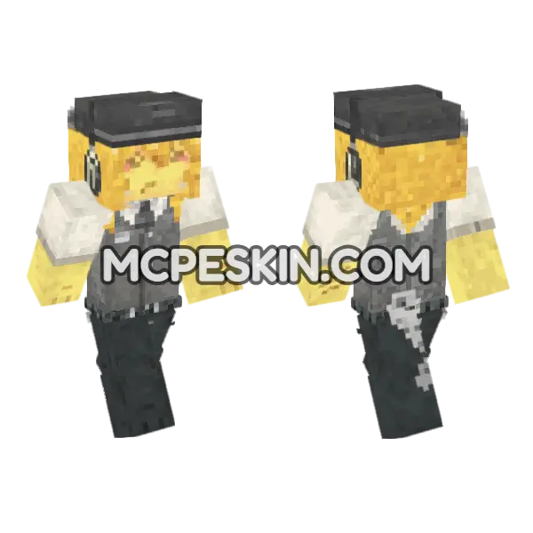 Contractee Suit Minecraft Bedrock skin, front and back